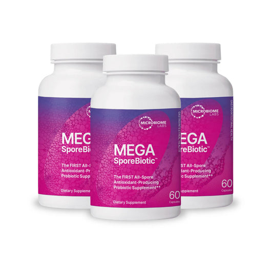 Microbiome Labs MegaSporeBiotic ProBiotics for Women & Men - Probiotic for Digestive and Gut Health (60 Capsules)